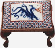 #101A - Blue Dragon on 18th Century Bench