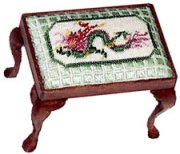 #101B Oriental Green Dragon on 18th Century Bench