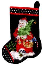 Santa and Lamb Christmas Stocking