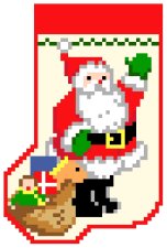 Waving Santa Stocking