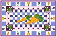 Carrot Checks Rug