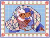 Mice in a Quilt Rug