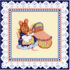 Mother Mouse and Babies Rug