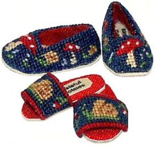 Child's Toadstools and Snails Slippers and Scuffs